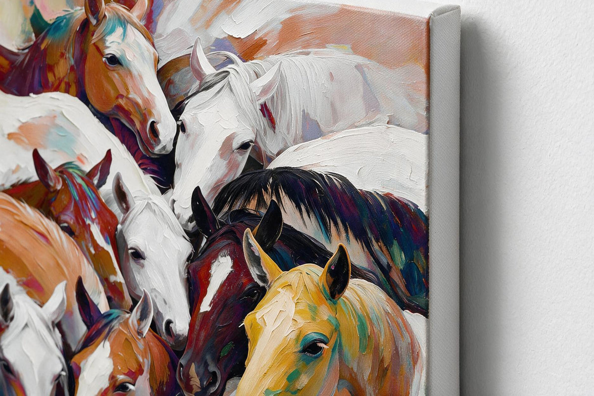 SOLORART Americana Art | Colorful Herd Gathering