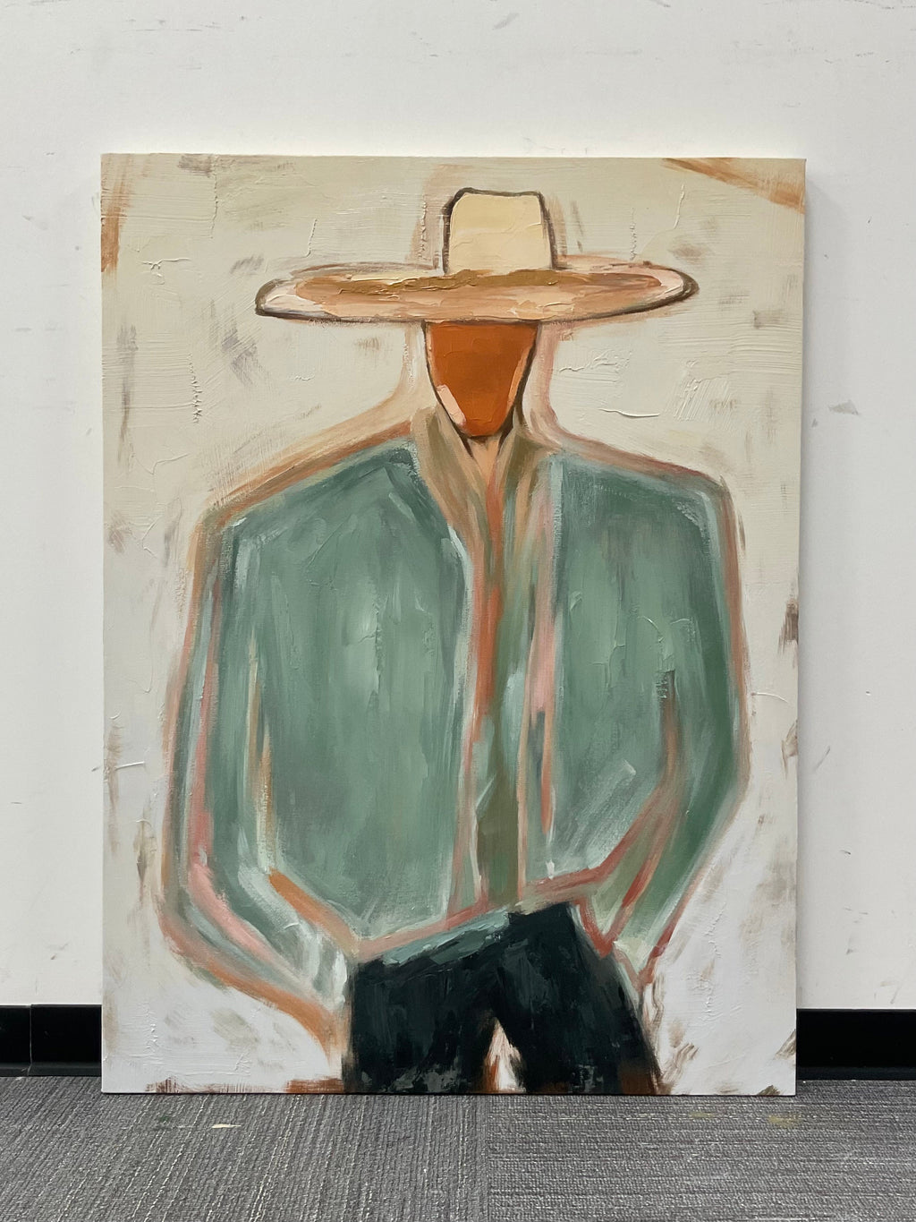 SOLORART Vintage Americana Art | Minimal Cowboy Figure