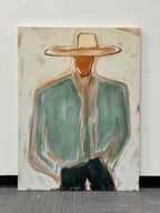 SOLORART Vintage Americana Art | Minimal Cowboy Figure