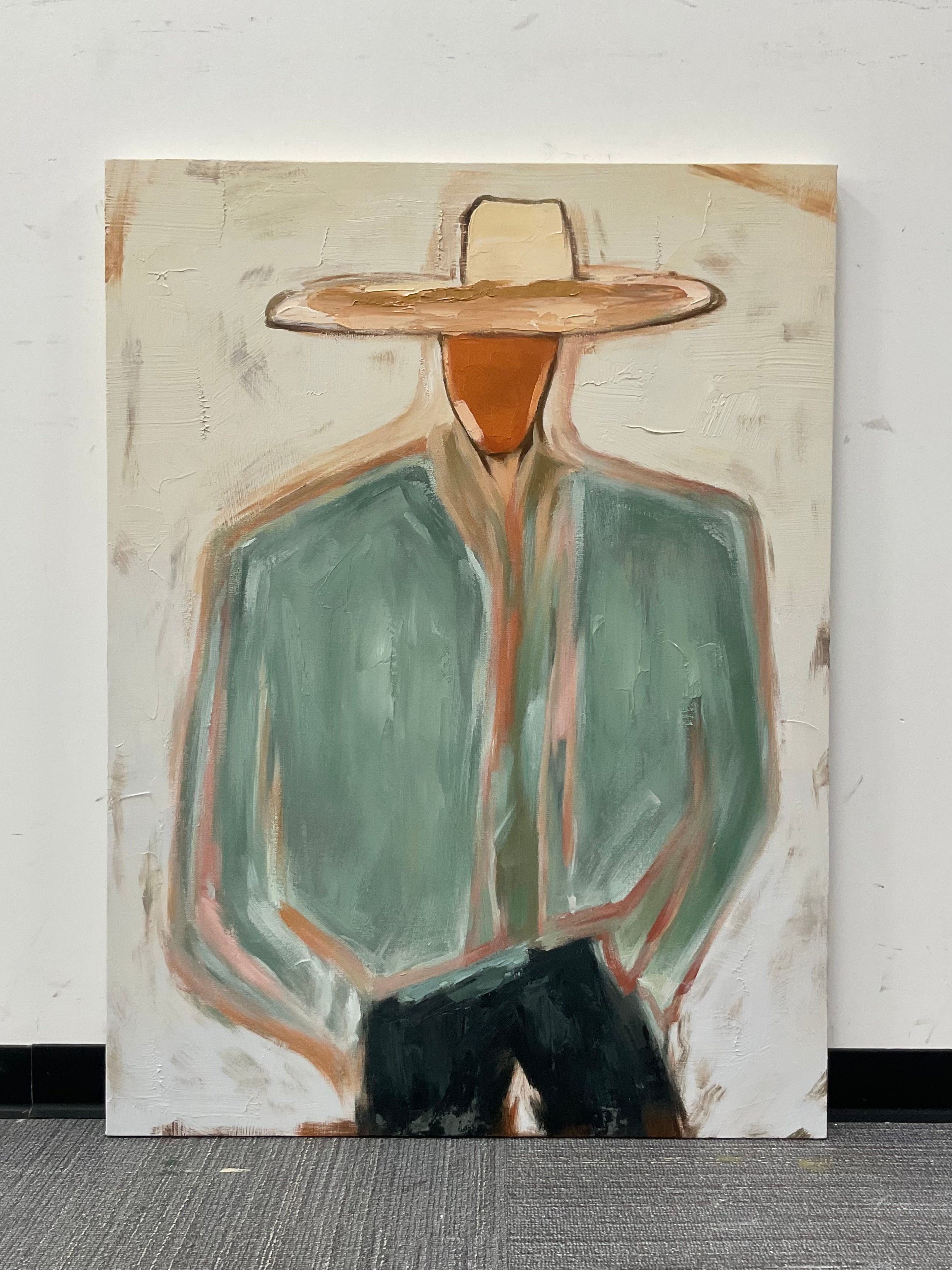 SOLORART Vintage Americana Art | Minimal Cowboy Figure