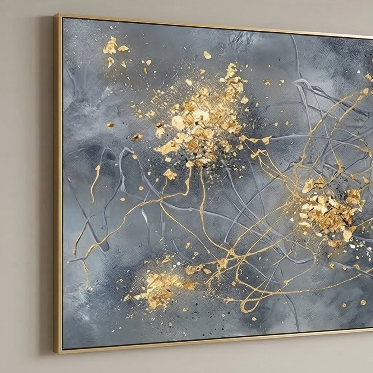 SOLORART Contemporary Luxe Art | Golden Ember Bloom