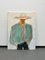 SOLORART Vintage Americana Art | Minimal Cowboy Figure