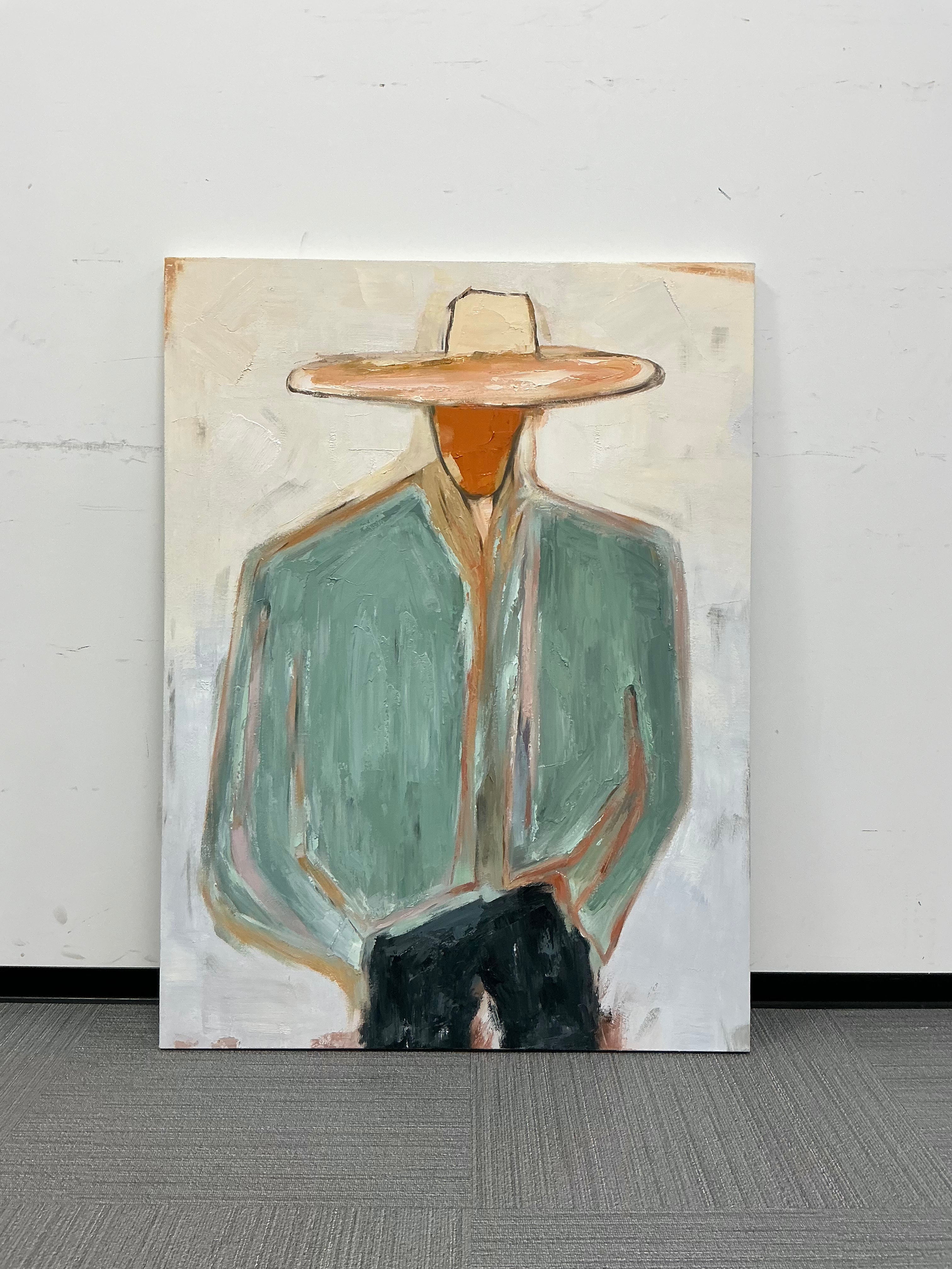 SOLORART Vintage Americana Art | Minimal Cowboy Figure