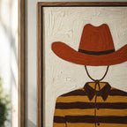 SOLORART Vintage Americana Art | Striped Cowboy
