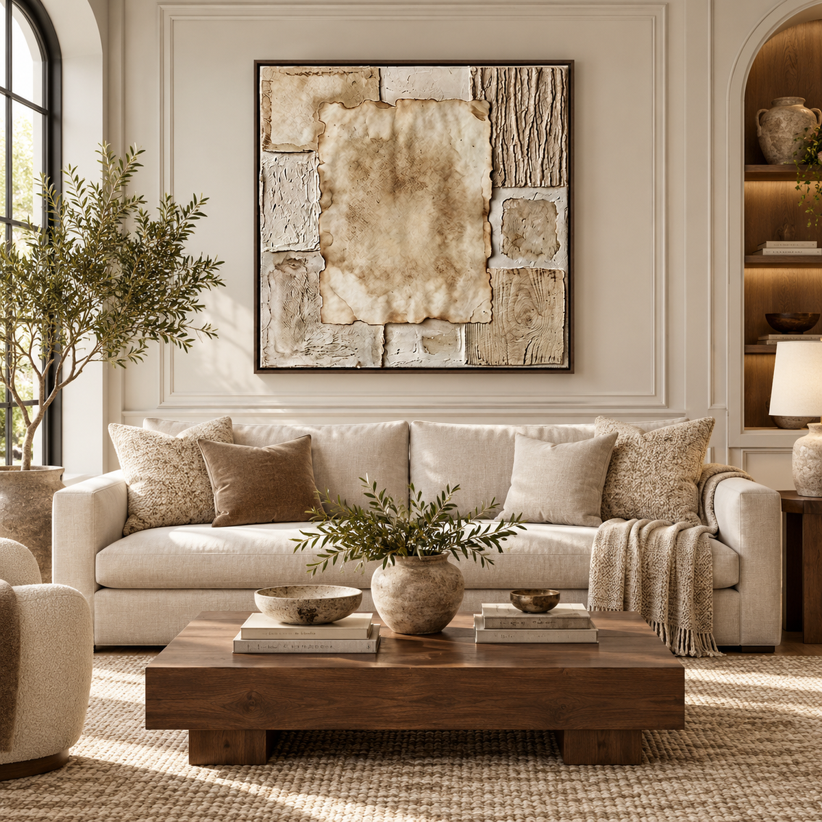 SOLORART Wabi-Sabi Art | Aged Linen Layers