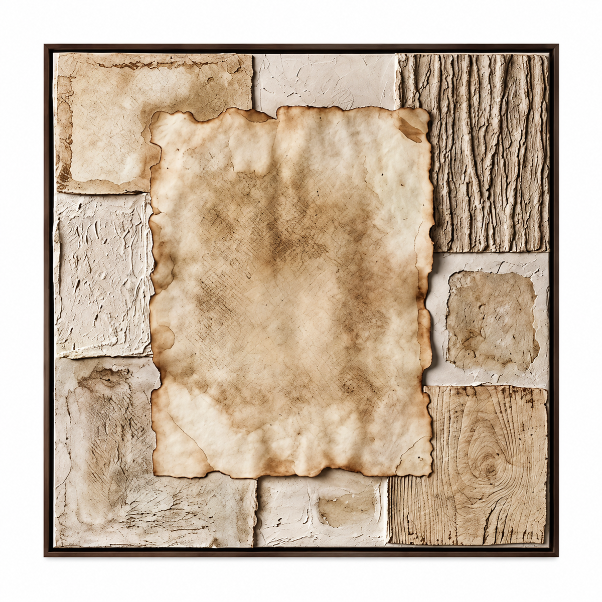 SOLORART Wabi-Sabi Art | Aged Linen Layers
