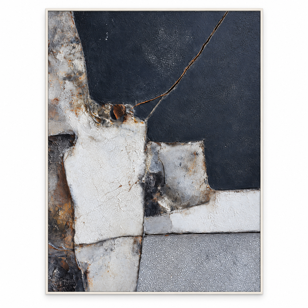 SOLORART Wabi-Sabi Art | Aged Patchwork Tones