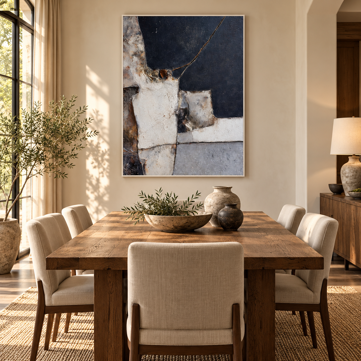 SOLORART Wabi-Sabi Art | Aged Patchwork Tones