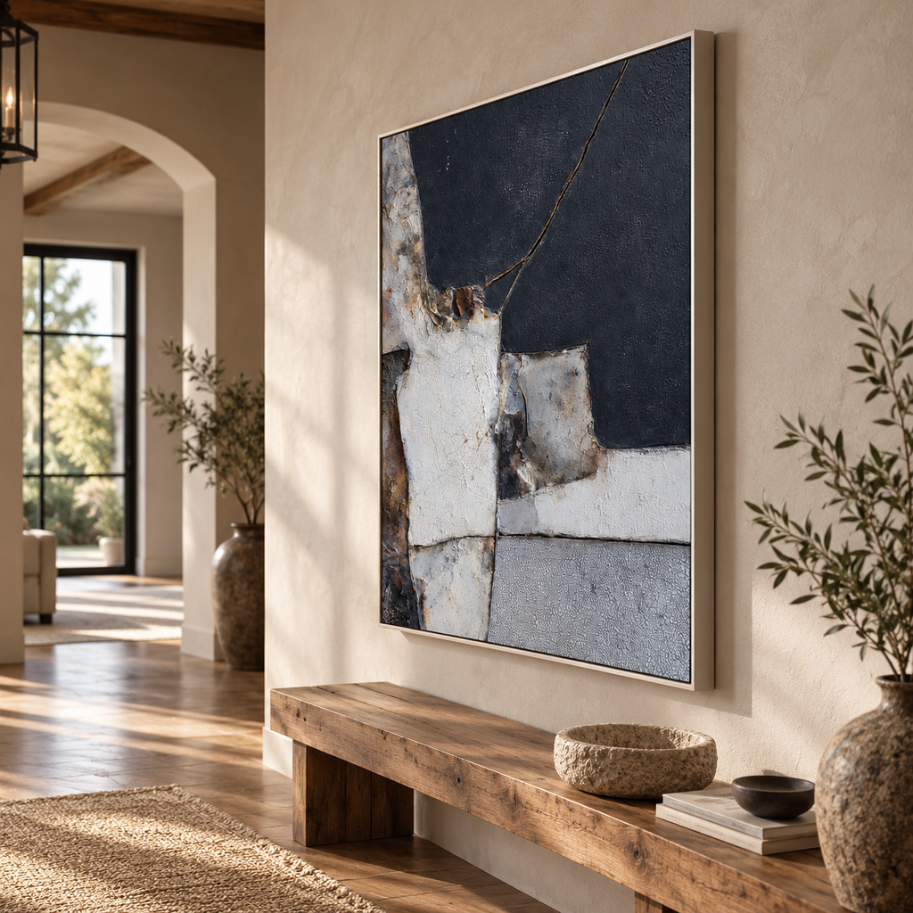 SOLORART Wabi-Sabi Art | Aged Patchwork Tones