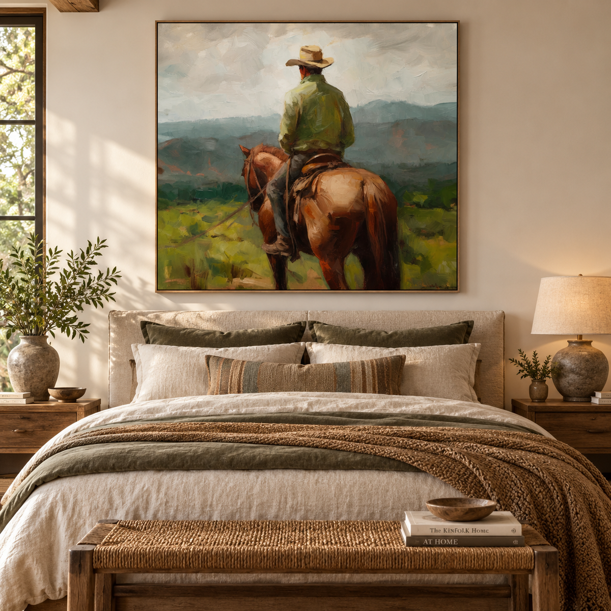 SOLORART Vintage Americana Art | At Rest Before the Distant Ridge