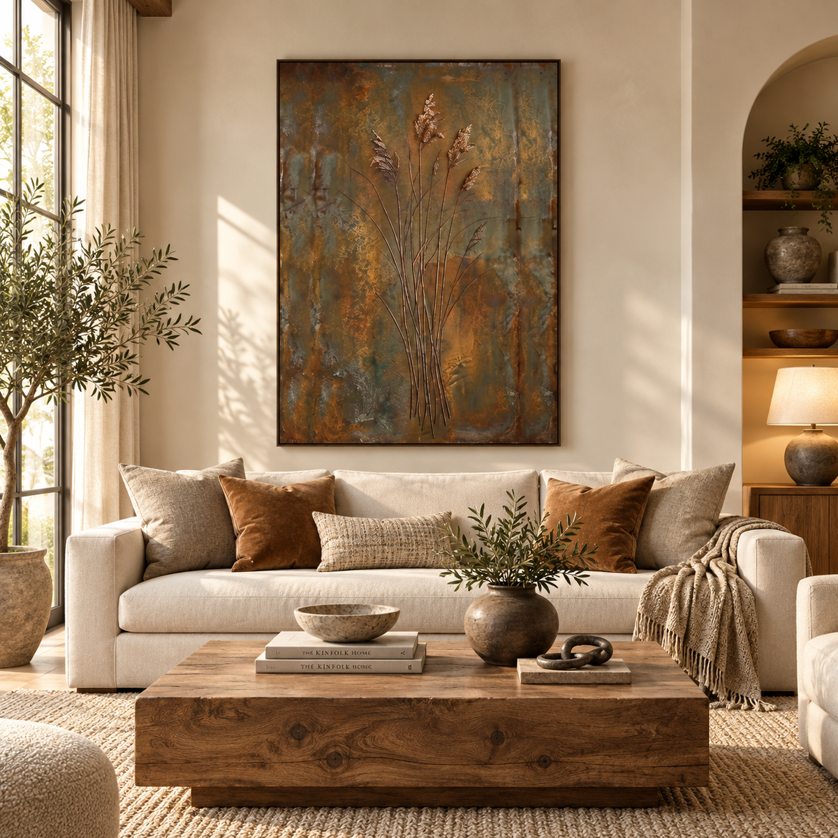 SOLORART Wabi-Sabi Art | Autumn Reed Stillness