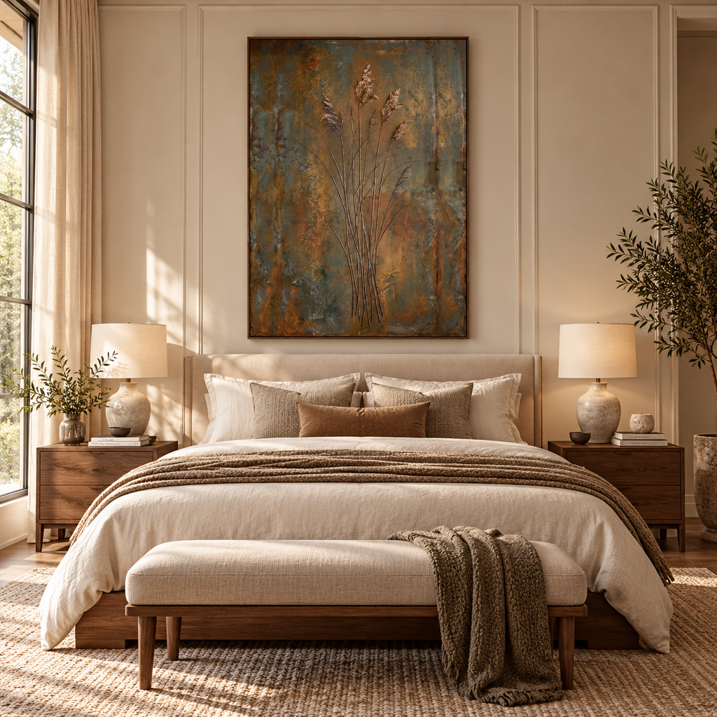 SOLORART Wabi-Sabi Art | Autumn Reed Stillness