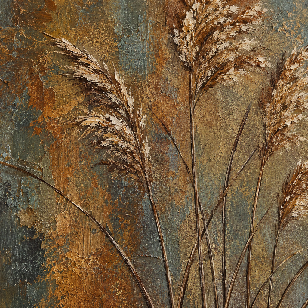 SOLORART Wabi-Sabi Art | Autumn Reed Stillness