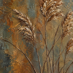 SOLORART Wabi-Sabi Art | Autumn Reed Stillness