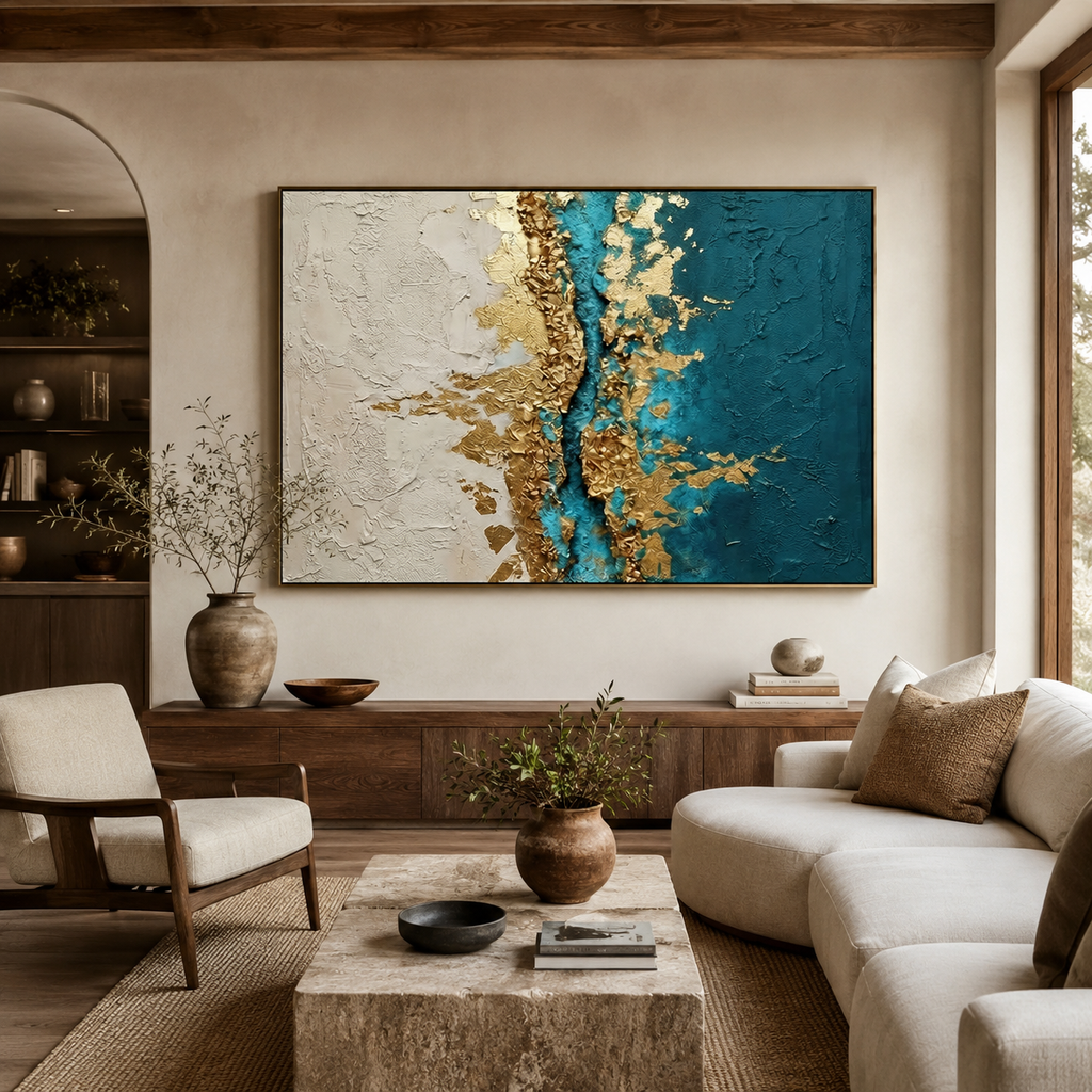 SOLORART Contemporary Luxe Art | Azure Divide