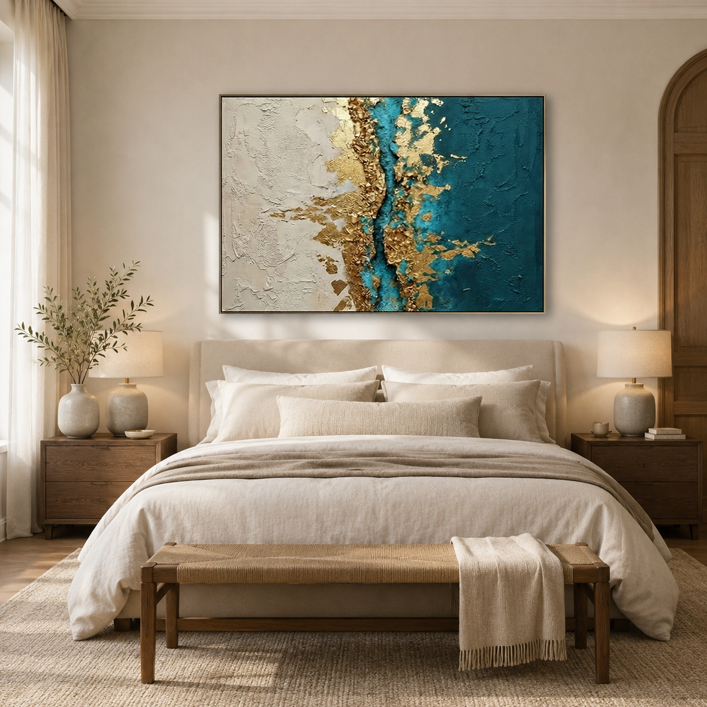 SOLORART Contemporary Luxe Art | Azure Divide