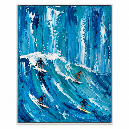SOLORART 3D Textured Art | Azure Surge