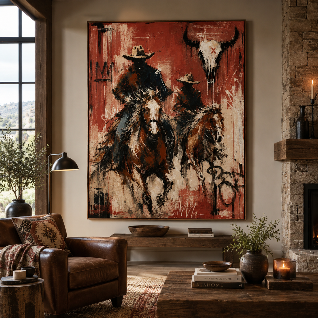 SOLORART Vintage Americana Art | Beneath the Horned Remnant