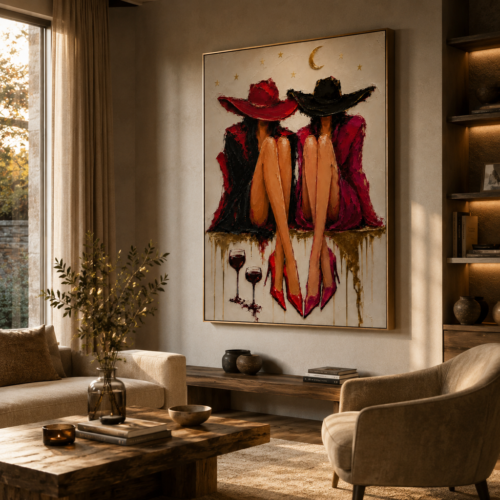 SOLORART POP Art | Beneath the Moon, Side by Side