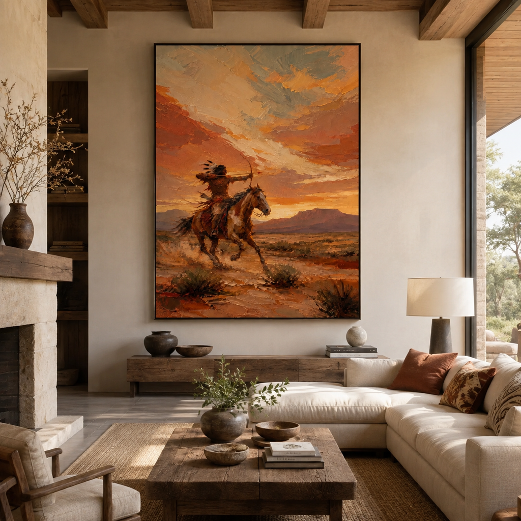 SOLORART Vintage Americana Art | Beneath the Sunset's Bow