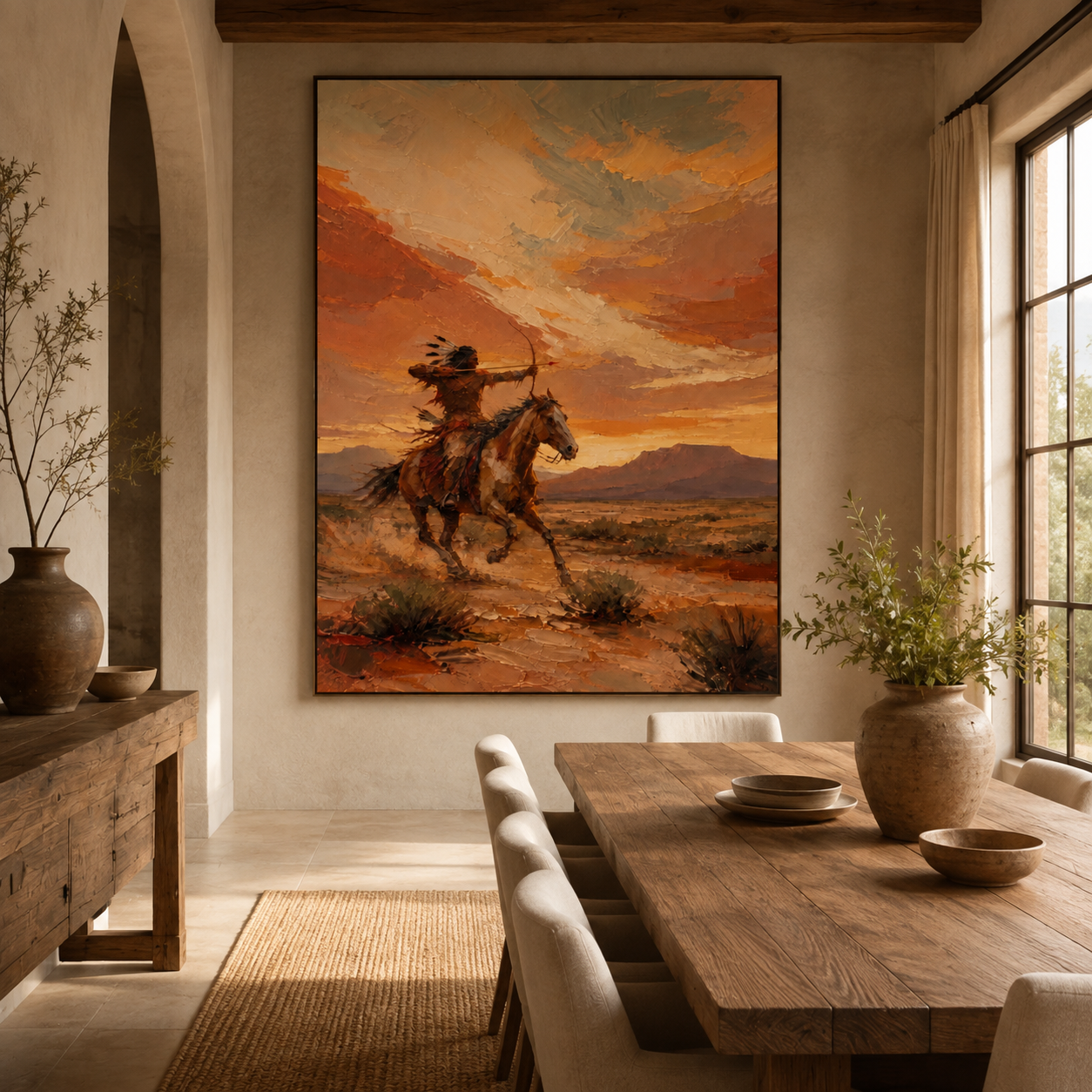 SOLORART Vintage Americana Art | Beneath the Sunset's Bow