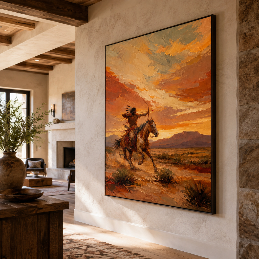 SOLORART Vintage Americana Art | Beneath the Sunset's Bow
