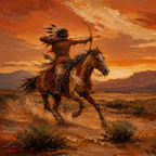 SOLORART Vintage Americana Art | Beneath the Sunset's Bow