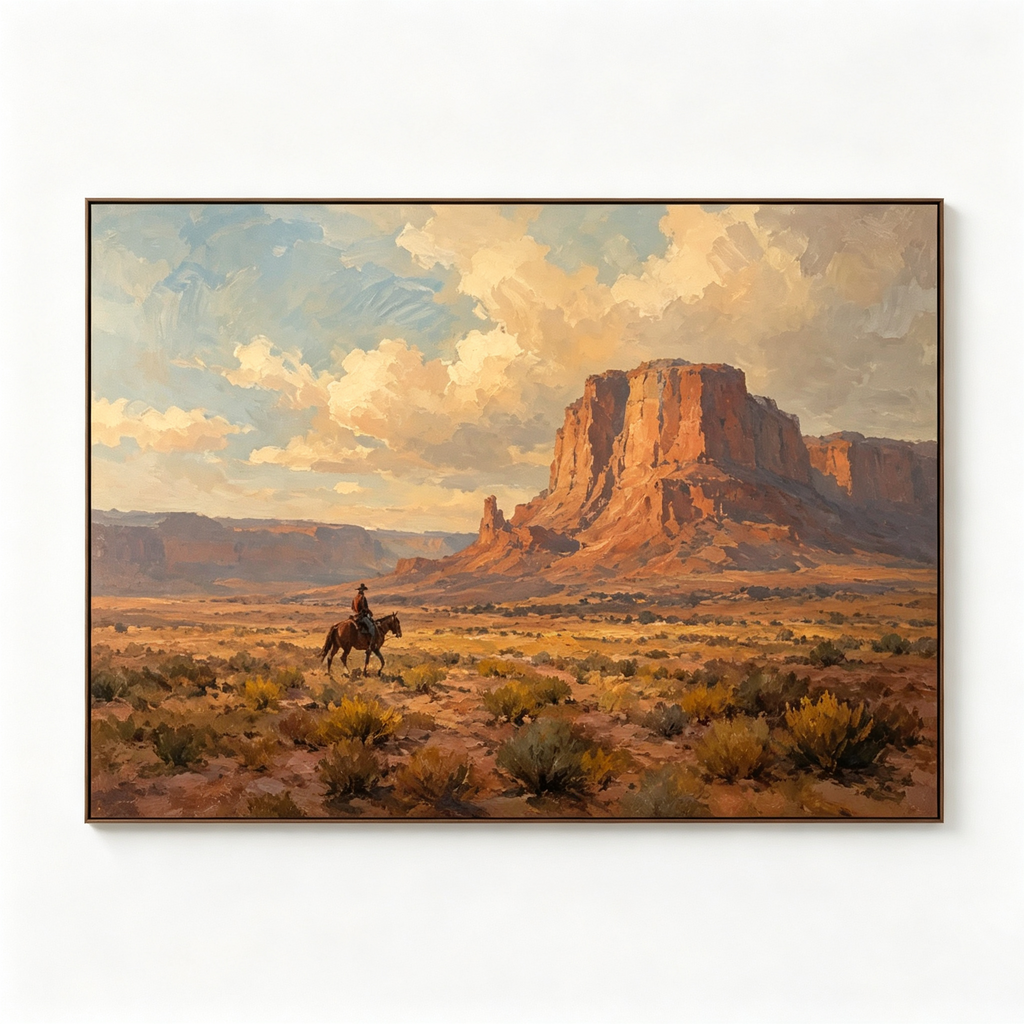 SOLORART Vintage Americana Art | Beneath the Patience of Red Stone
