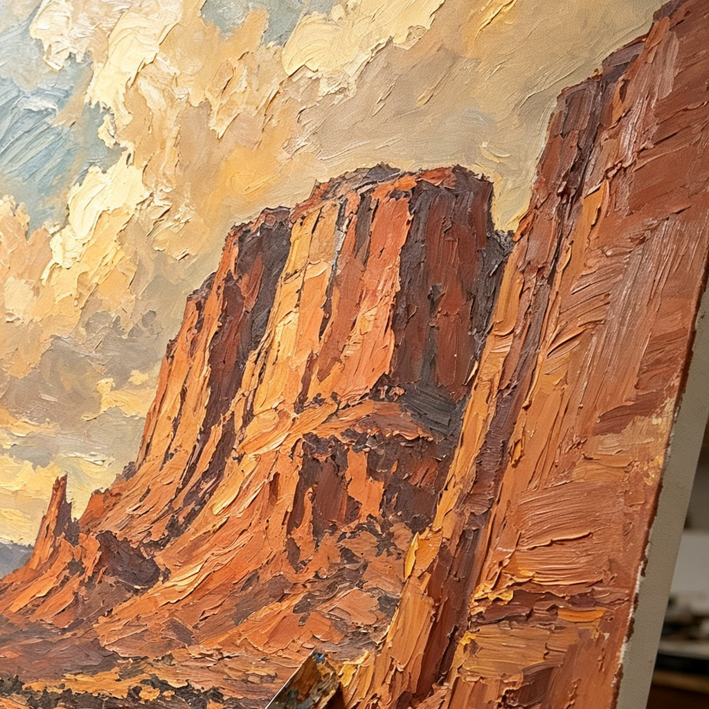 SOLORART Vintage Americana Art | Beneath the Patience of Red Stone