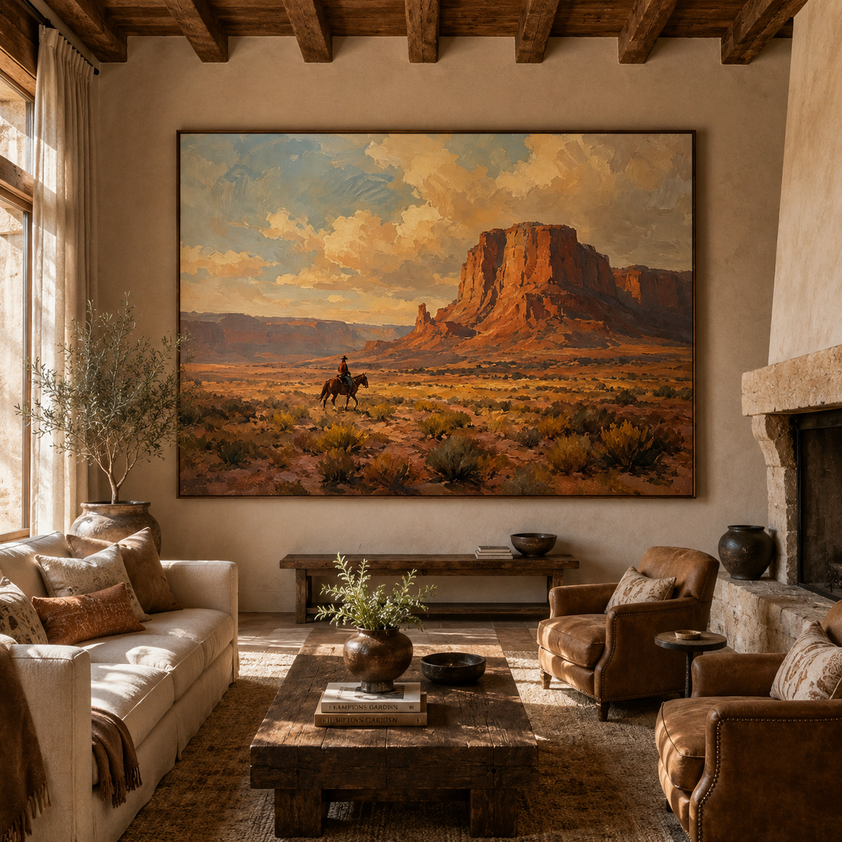SOLORART Vintage Americana Art | Beneath the Patience of Red Stone