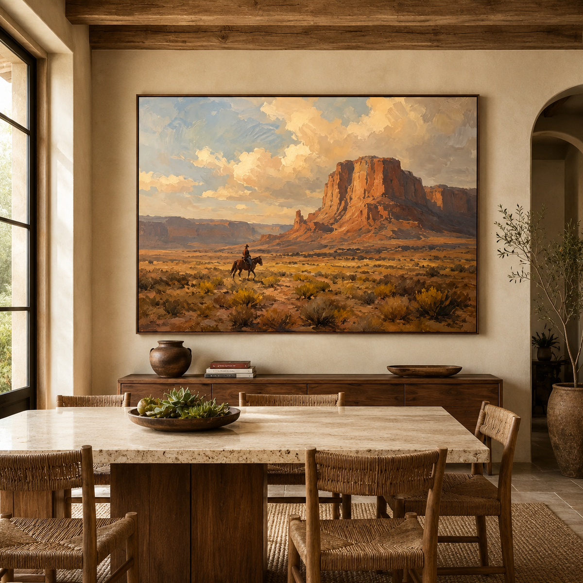 SOLORART Vintage Americana Art | Beneath the Patience of Red Stone