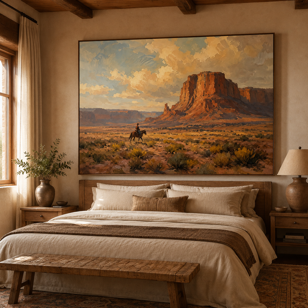 SOLORART Vintage Americana Art | Beneath the Patience of Red Stone
