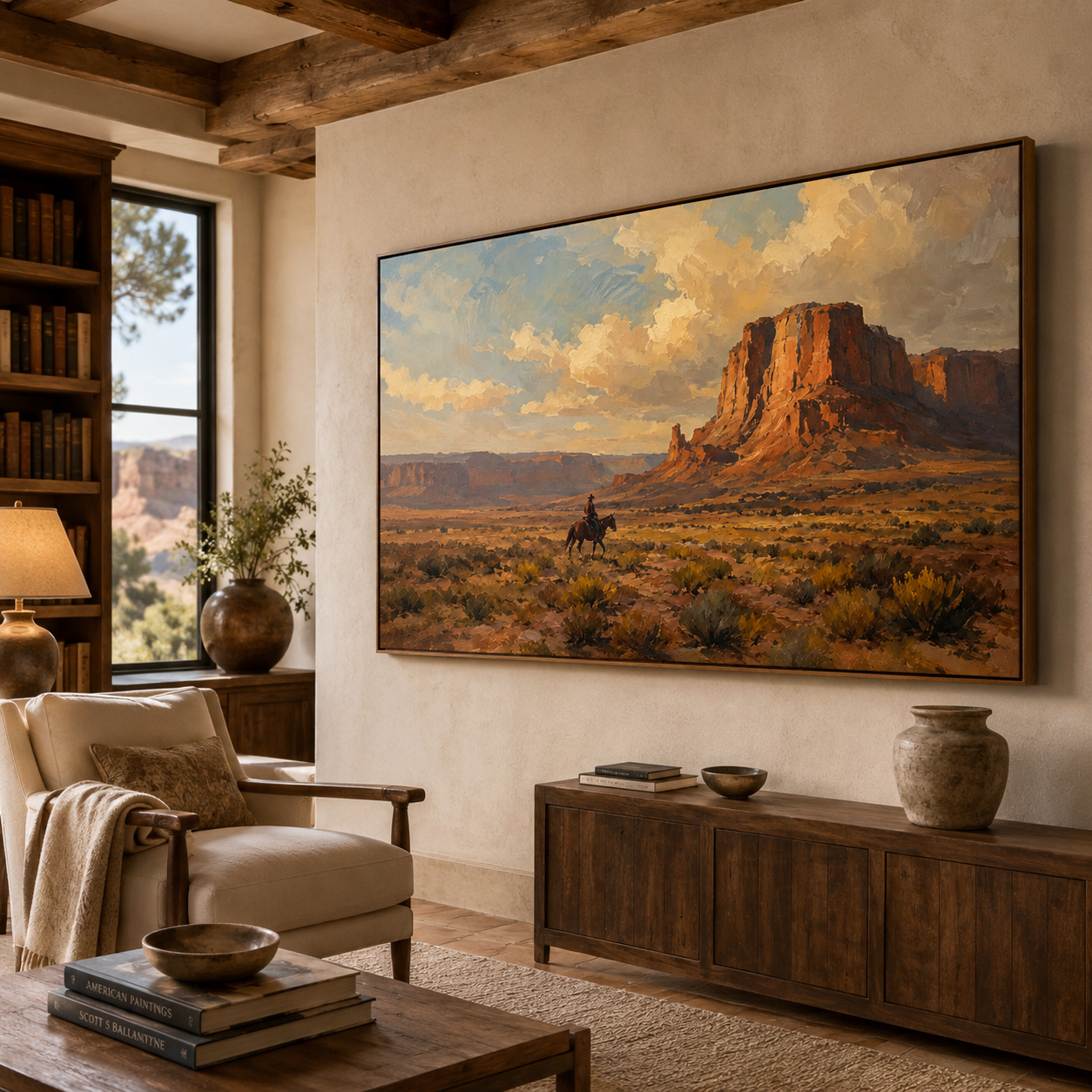 SOLORART Vintage Americana Art | Beneath the Patience of Red Stone