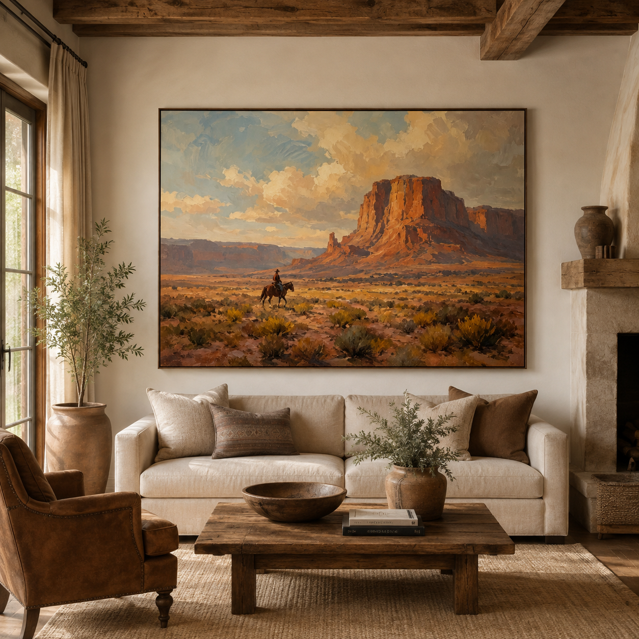 SOLORART Vintage Americana Art | Beneath the Patience of Red Stone
