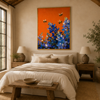 SOLORART 3D-Textured Art | Bluebonnet Bee Dance