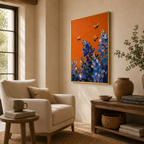 SOLORART 3D-Textured Art | Bluebonnet Bee Dance