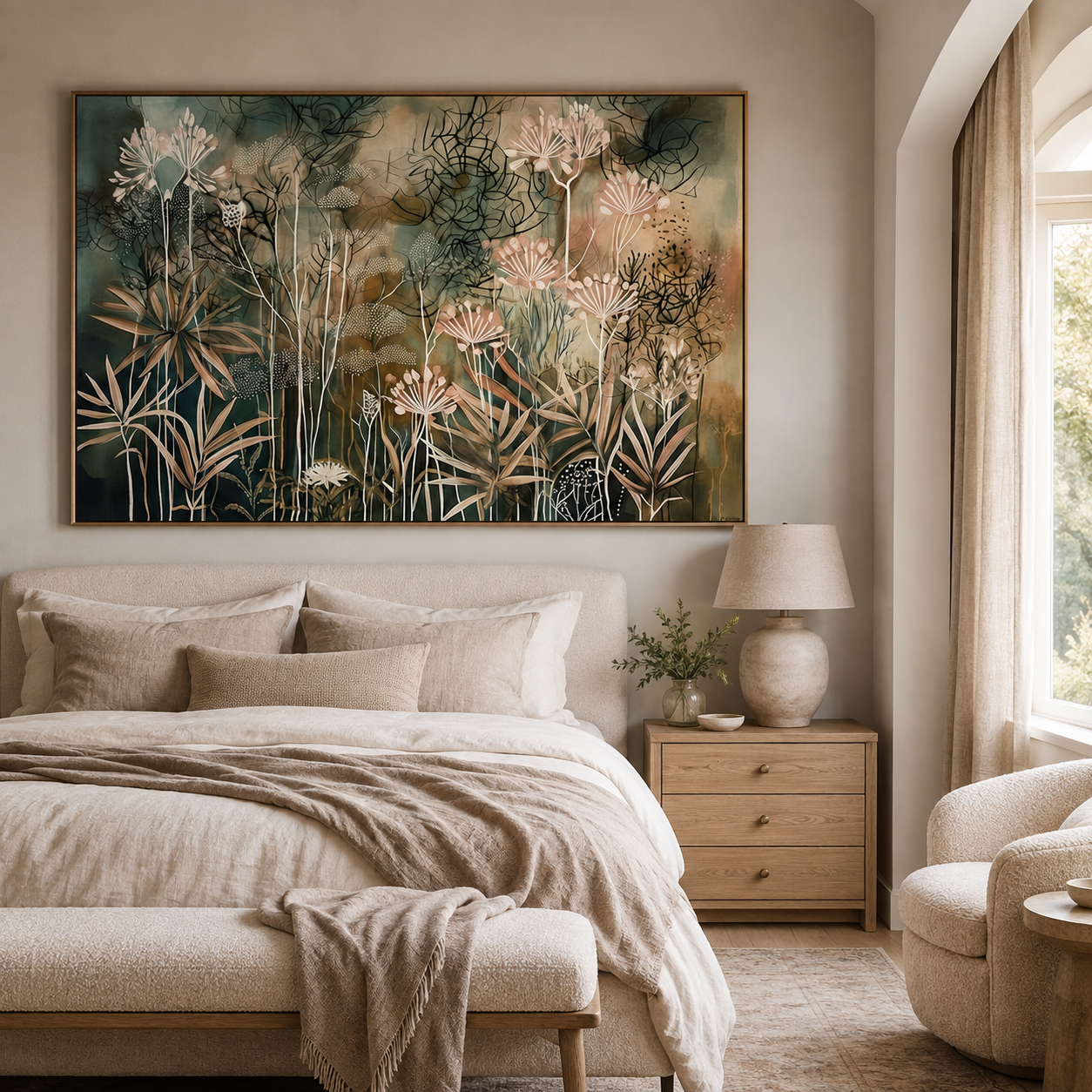 SOLORART Bohemian Art |  Botanical Library Serenity