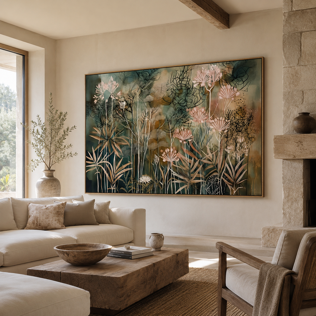 SOLORART Bohemian Art |  Botanical Library Serenity
