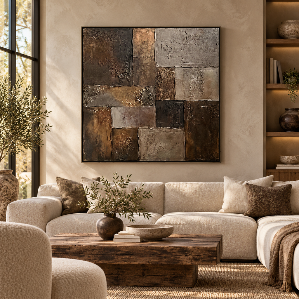 SOLORART Wabi-Sabi Art | Burnished Earth Mosaic