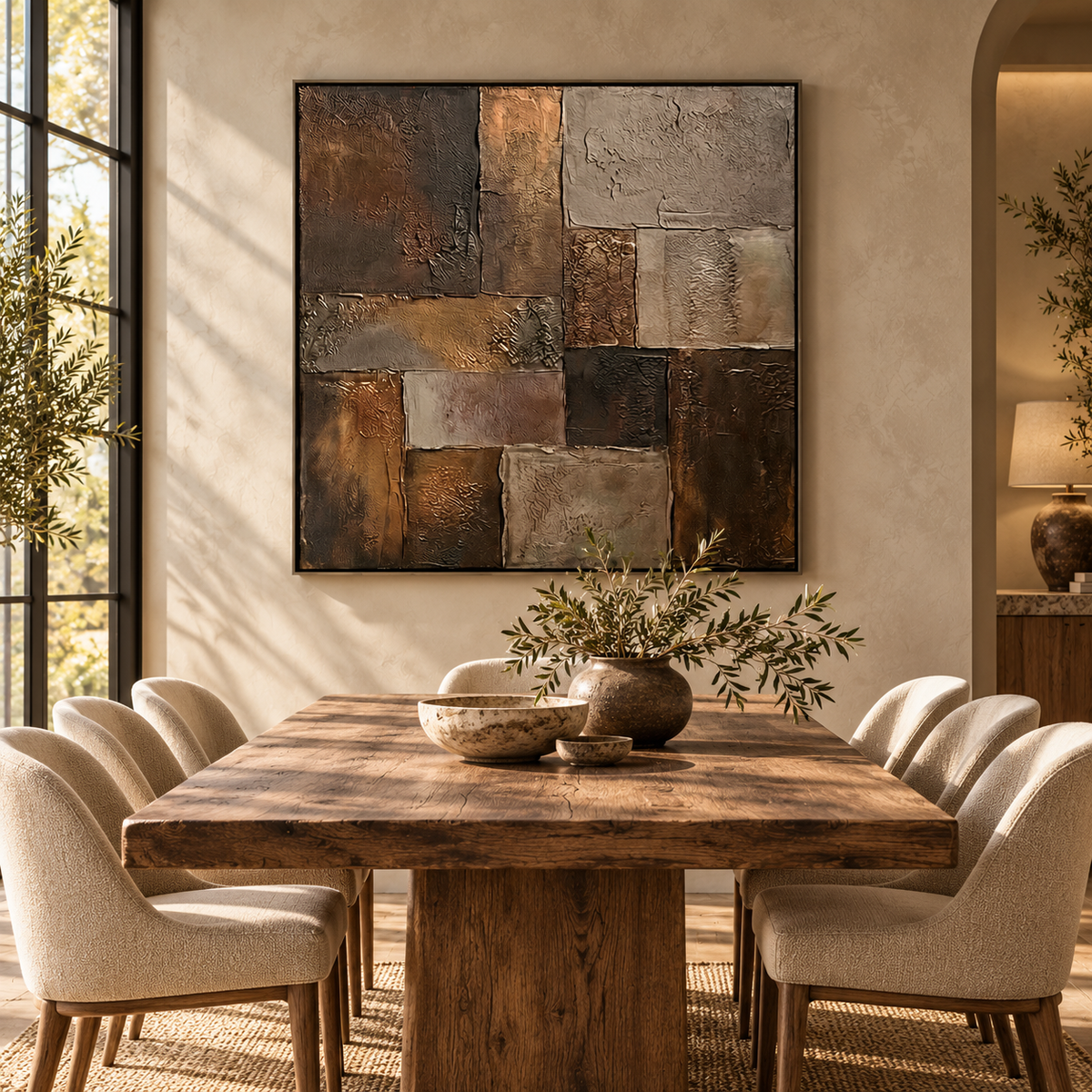 SOLORART Wabi-Sabi Art | Burnished Earth Mosaic