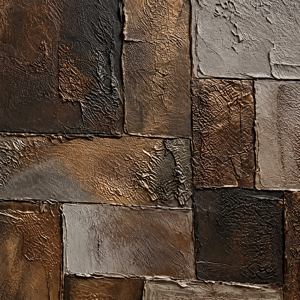 SOLORART Wabi-Sabi Art | Burnished Earth Mosaic