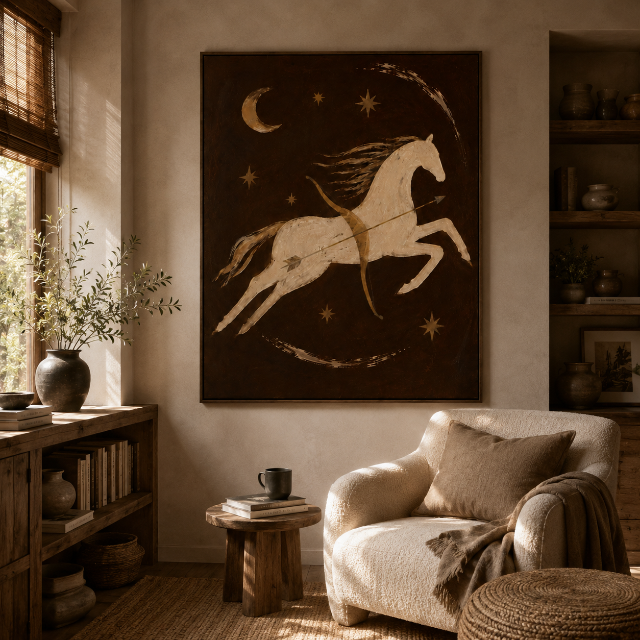 SOLORART Vintage Americana Art | Celestial Charger's Flight