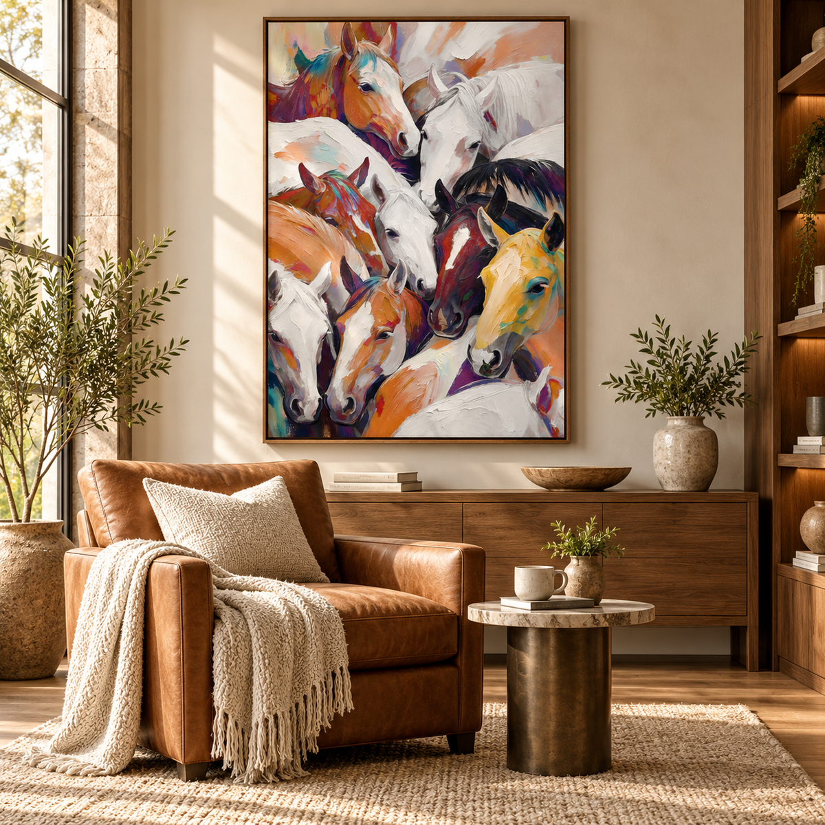 SOLORART Americana Art | Colorful Herd Gathering