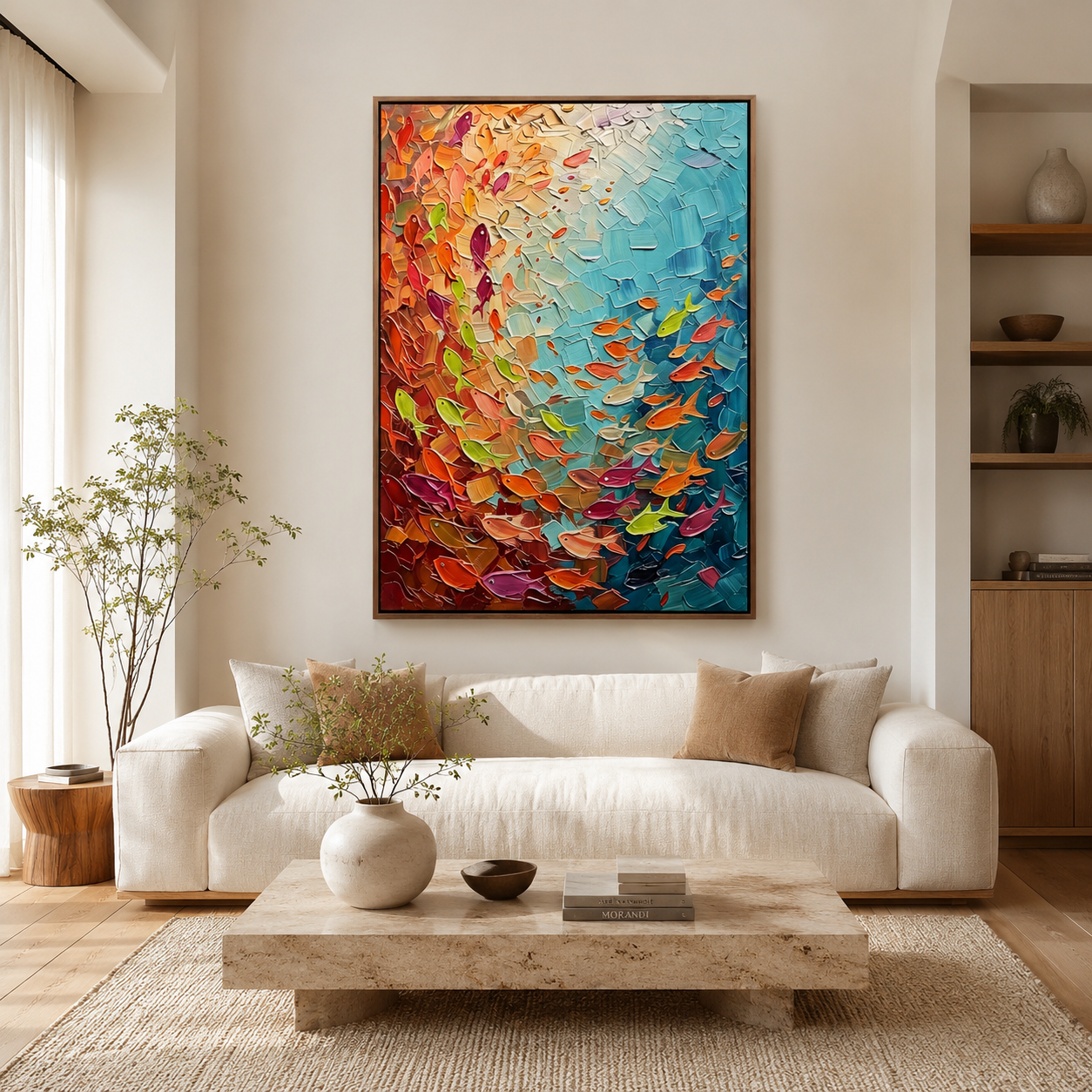 SOLORART Abstract Art |Coral Whispers
