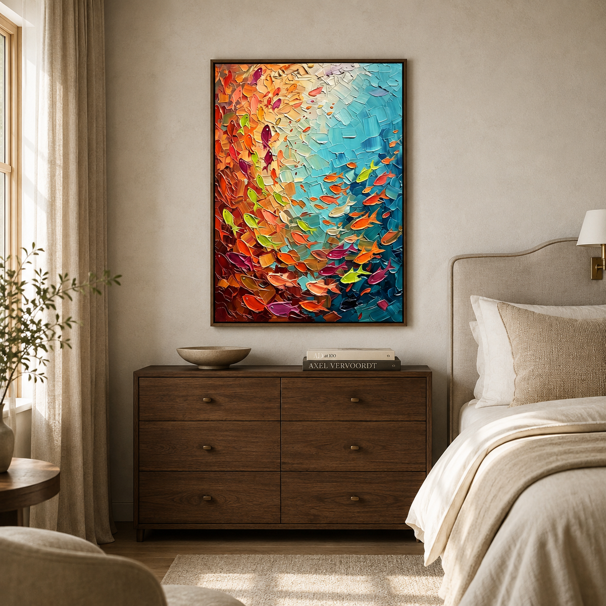 SOLORART Abstract Art |Coral Whispers