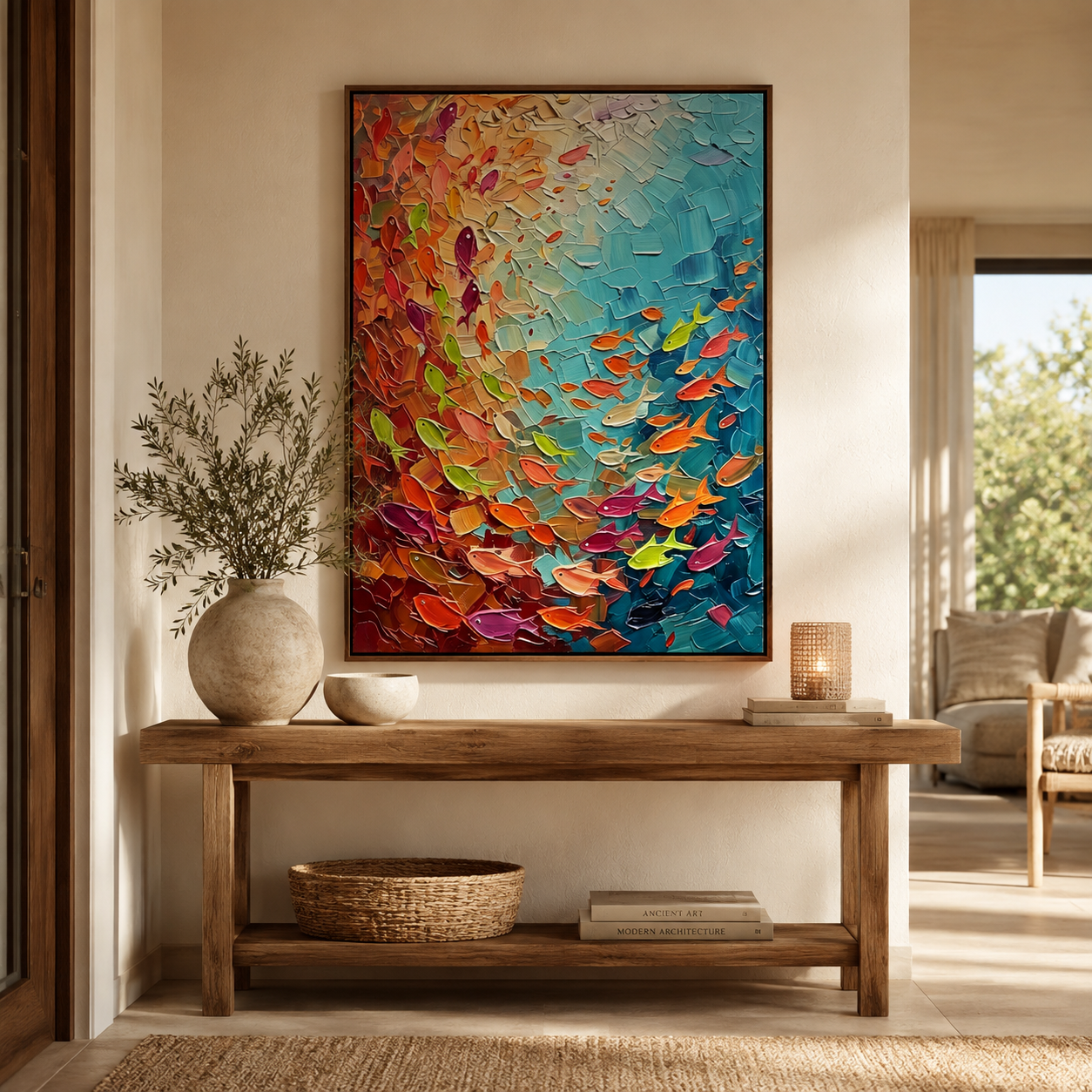 SOLORART Abstract Art |Coral Whispers
