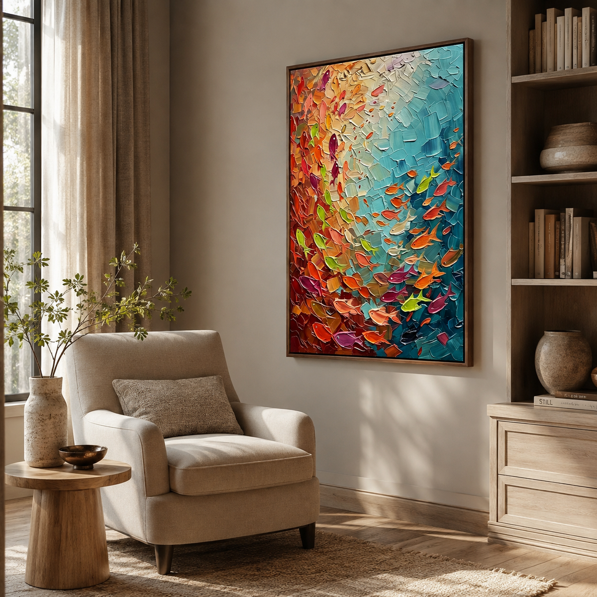SOLORART Abstract Art |Coral Whispers