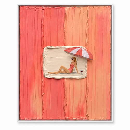 SOLORART 3D Textured Art | Coral Summer Interlude