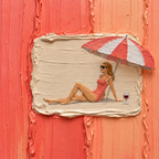 SOLORART 3D Textured Art | Coral Summer Interlude