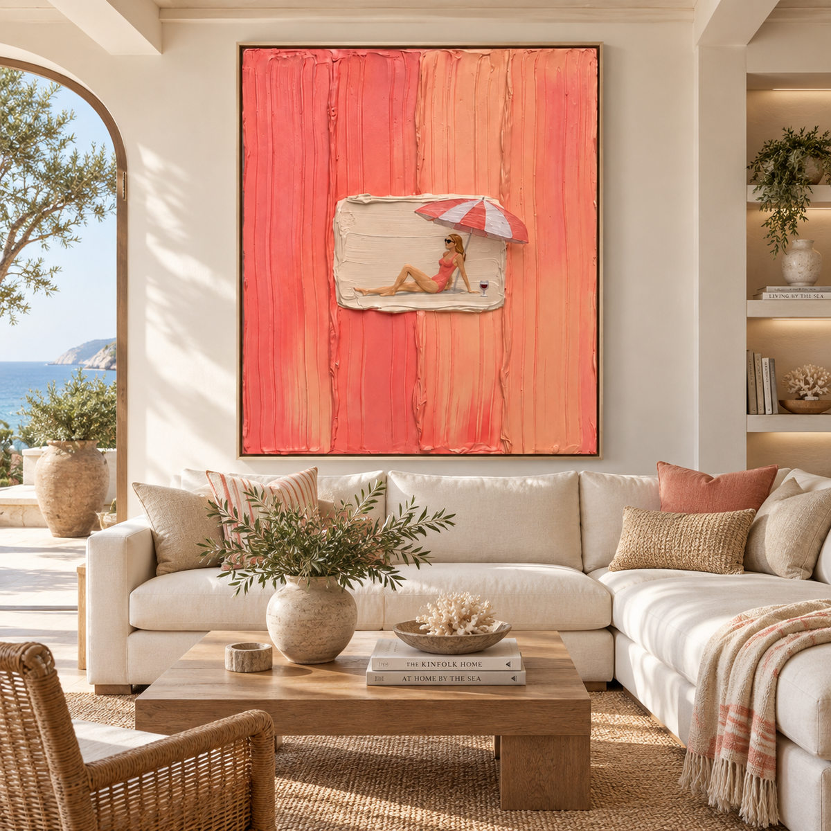 SOLORART 3D Textured Art | Coral Summer Interlude